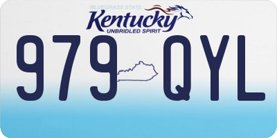 KY license plate 979QYL