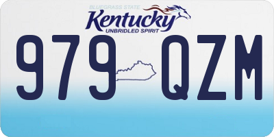 KY license plate 979QZM