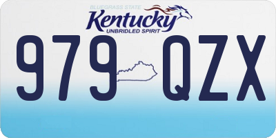 KY license plate 979QZX