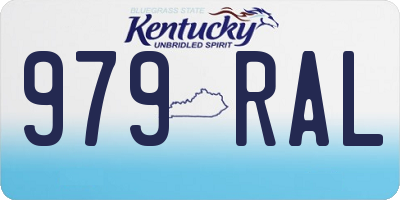 KY license plate 979RAL