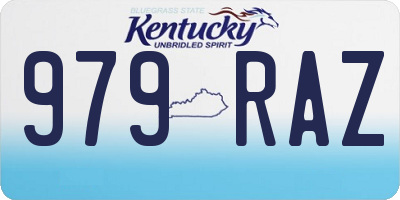 KY license plate 979RAZ