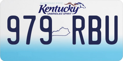 KY license plate 979RBU