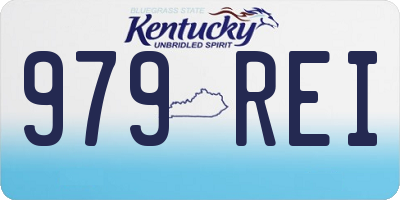 KY license plate 979REI