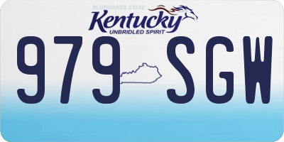 KY license plate 979SGW