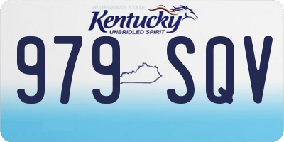KY license plate 979SQV