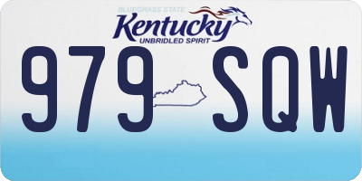 KY license plate 979SQW