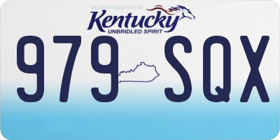 KY license plate 979SQX