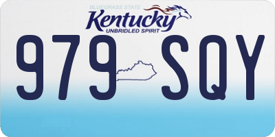 KY license plate 979SQY