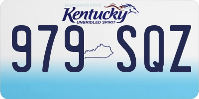 KY license plate 979SQZ