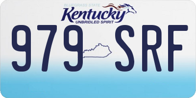 KY license plate 979SRF