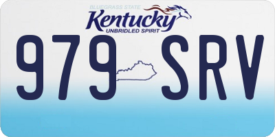 KY license plate 979SRV