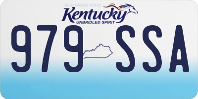 KY license plate 979SSA