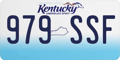 KY license plate 979SSF