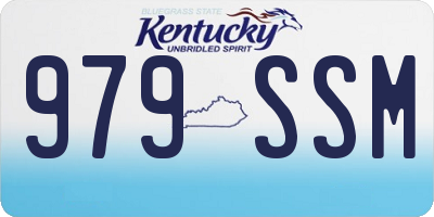 KY license plate 979SSM