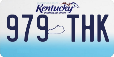 KY license plate 979THK