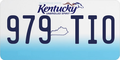 KY license plate 979TIO