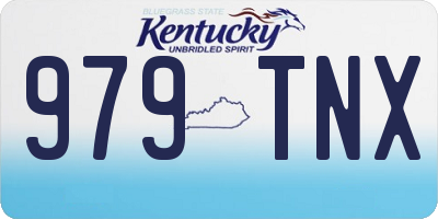 KY license plate 979TNX
