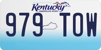 KY license plate 979TOW