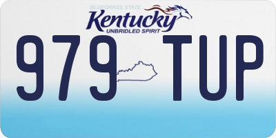 KY license plate 979TUP