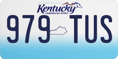 KY license plate 979TUS