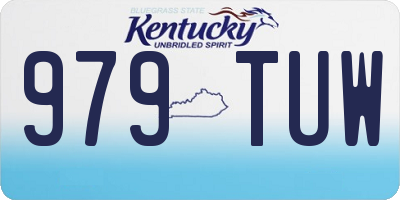 KY license plate 979TUW