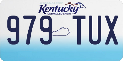 KY license plate 979TUX