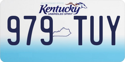 KY license plate 979TUY