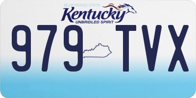 KY license plate 979TVX