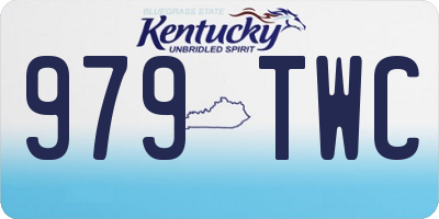 KY license plate 979TWC