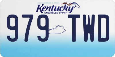 KY license plate 979TWD