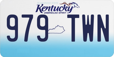 KY license plate 979TWN