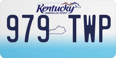 KY license plate 979TWP