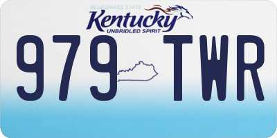 KY license plate 979TWR