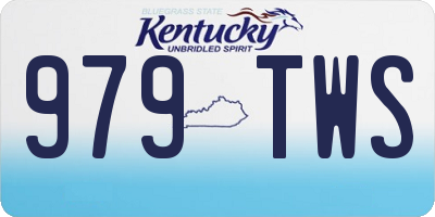KY license plate 979TWS