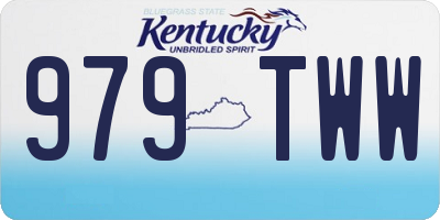 KY license plate 979TWW