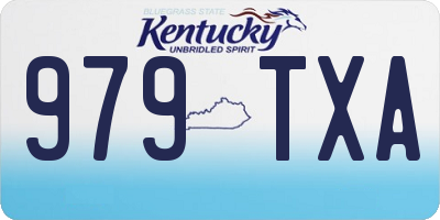KY license plate 979TXA