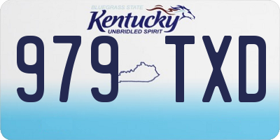 KY license plate 979TXD