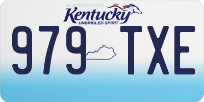 KY license plate 979TXE