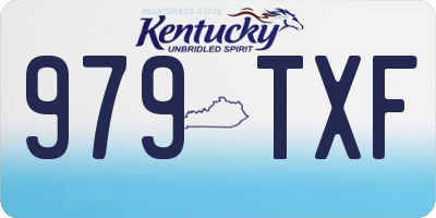 KY license plate 979TXF