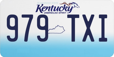 KY license plate 979TXI