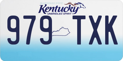 KY license plate 979TXK