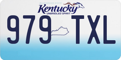 KY license plate 979TXL