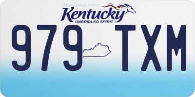 KY license plate 979TXM