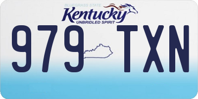 KY license plate 979TXN