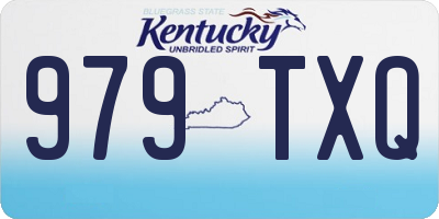 KY license plate 979TXQ