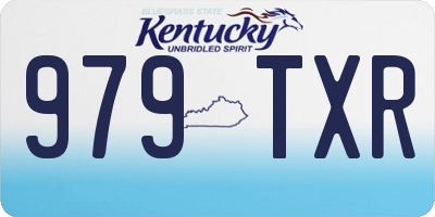 KY license plate 979TXR