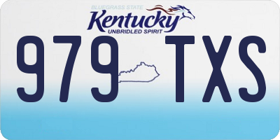 KY license plate 979TXS