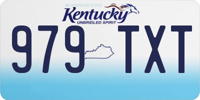 KY license plate 979TXT