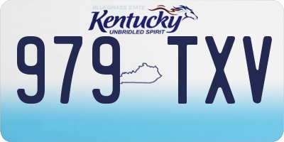 KY license plate 979TXV