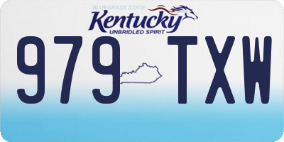 KY license plate 979TXW